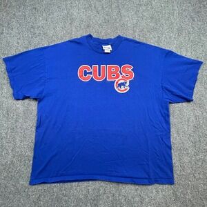 VTG CSA Chicago Cubs T-Shirt Men 3X Blue Graphic Logo MLB Baseball 2003 Y2K